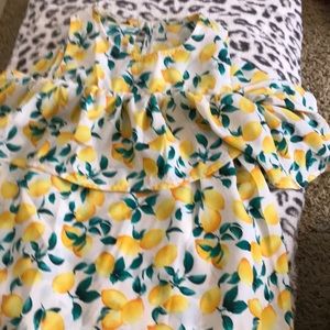 Kids Lemon Off the Shoulder Top